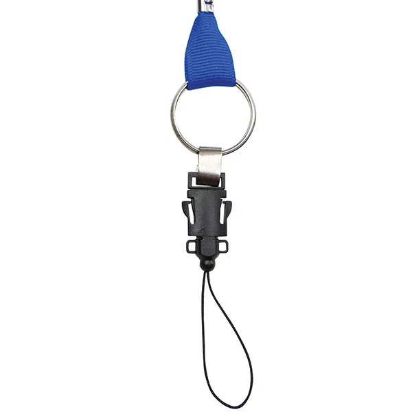 3/4 inch Recycled PET Lanyard in royal blue with full-color logo print