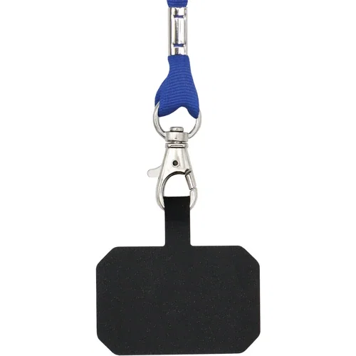 3/4 inch Recycled PET Lanyard in light blue eco-friendly woven strap