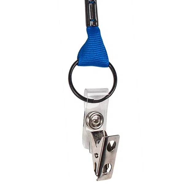 3/4 inch Recycled PET Lanyard in coral woven strap with custom print
