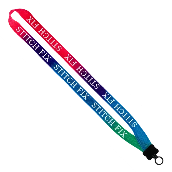 3/4" Tie Dye Lanyard with Plastic Clamshell & O-Ring