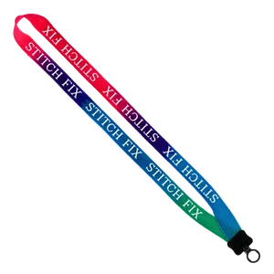3/4" Tie Dye Lanyard with Plastic Clamshell & O-Ring