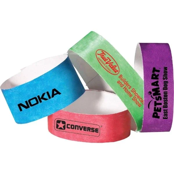 3/4" Tyvek event wristband color sample of the water-resistant band