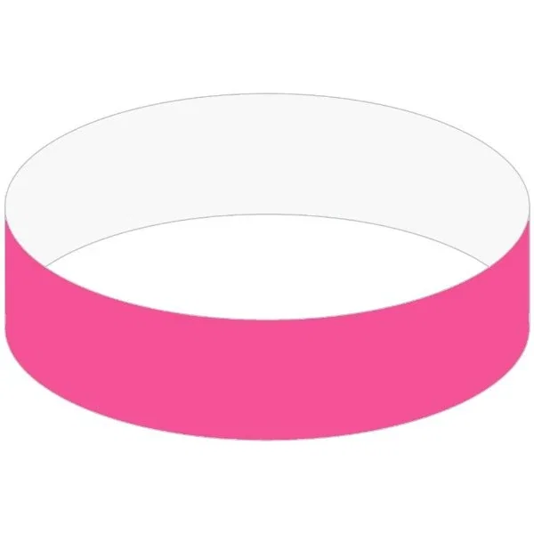 3/4" Tyvek event wristband color choice with tamper-resistant adhesive tab