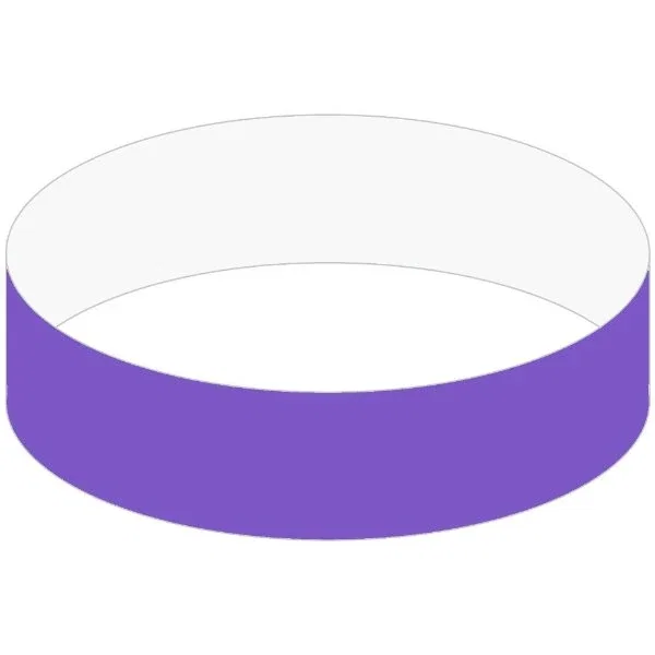 3/4" Tyvek event wristband color sample of the durable waterproof band