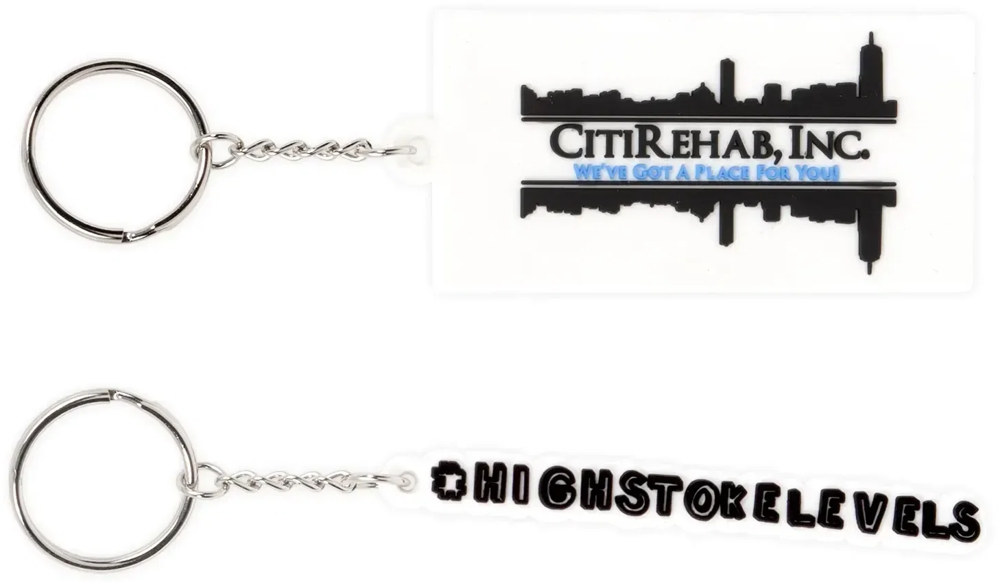 Personalized PVC Key Tag - 3.5" (Custom Shape) — view 3