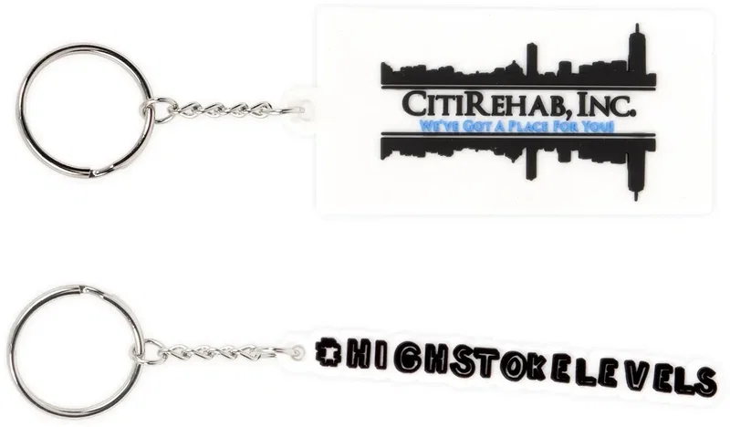 Personalized PVC Key Tag - 3.5" (Custom Shape) — view 3