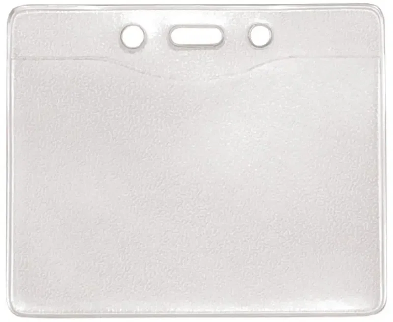 Custom Logo Vinyl Badge Holder - Horizontal (100 Pack) — view 2