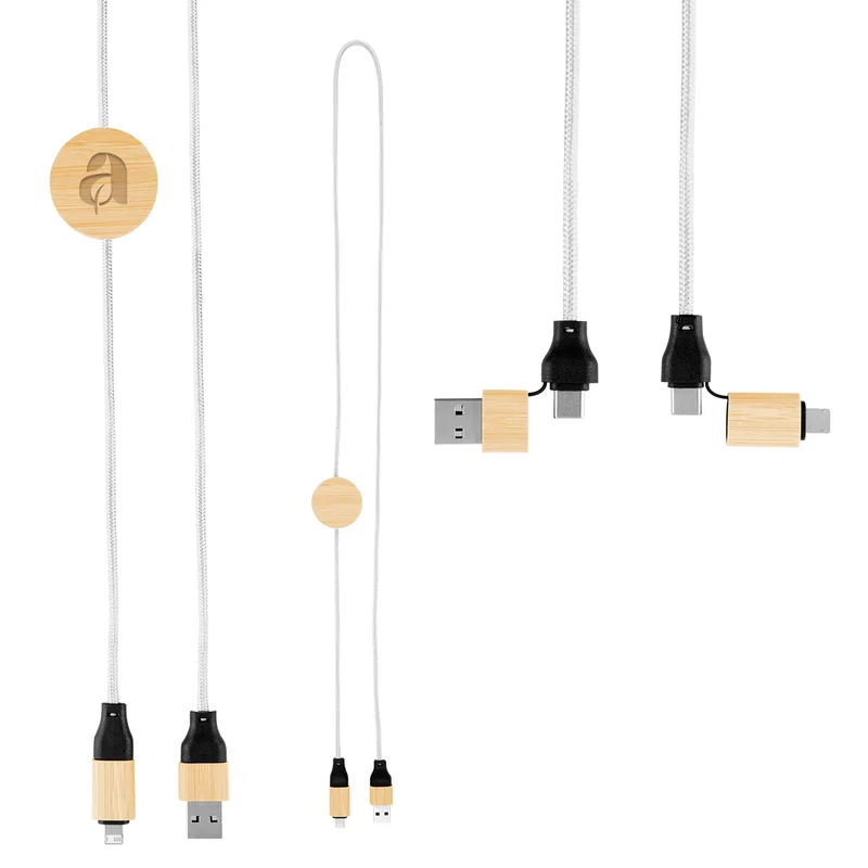 3' 60W Bamboo & rPET Fast Charging Cable — view 5