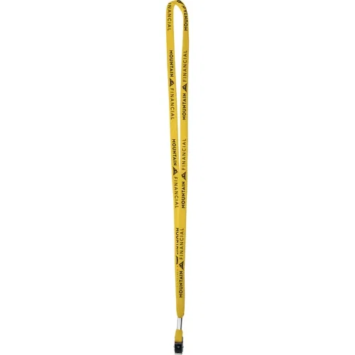 3/8" cotton lanyard fabric color, screen-printed promotional cotton strap view