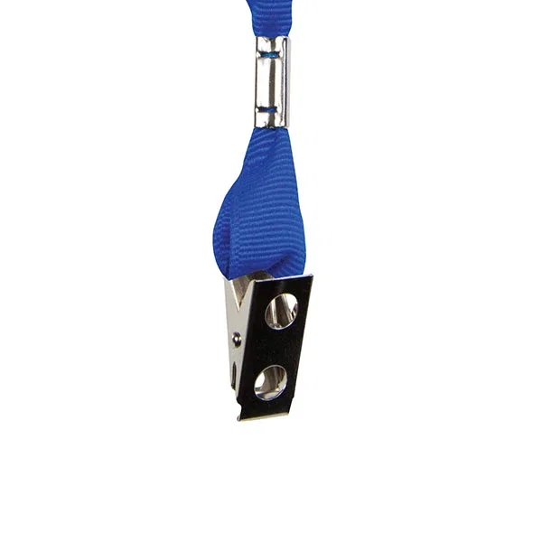 3/8" cotton lanyard color variant, screen-printed cotton neck strap shown flat
