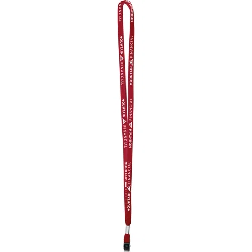 3/8" cotton lanyard color option, 1-ply cotton promotional strap view