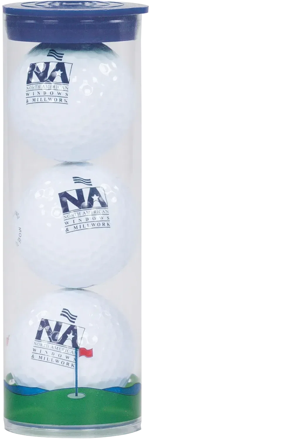 3 Ball Clear Tube With Wilson Chaos Golf Balls — view 3