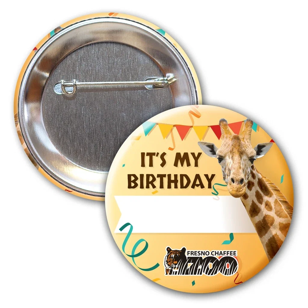 Logo 3 Diam Round Button w/ Pin — Custom — view 2