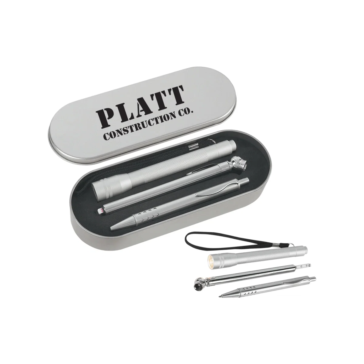 Silver body measuring seven and a half inches long