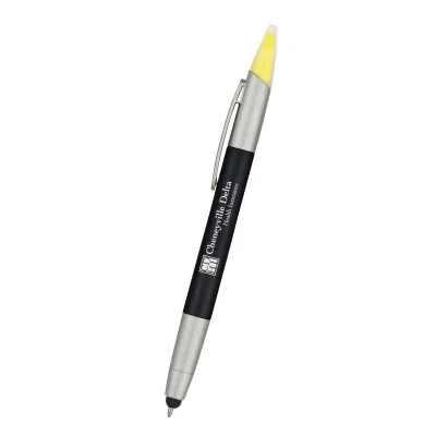 Black barrel model with silver trim and a yellow tip