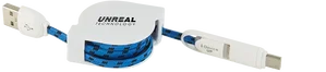3 in 1 Retractable Fabric Charge-It™ Cable