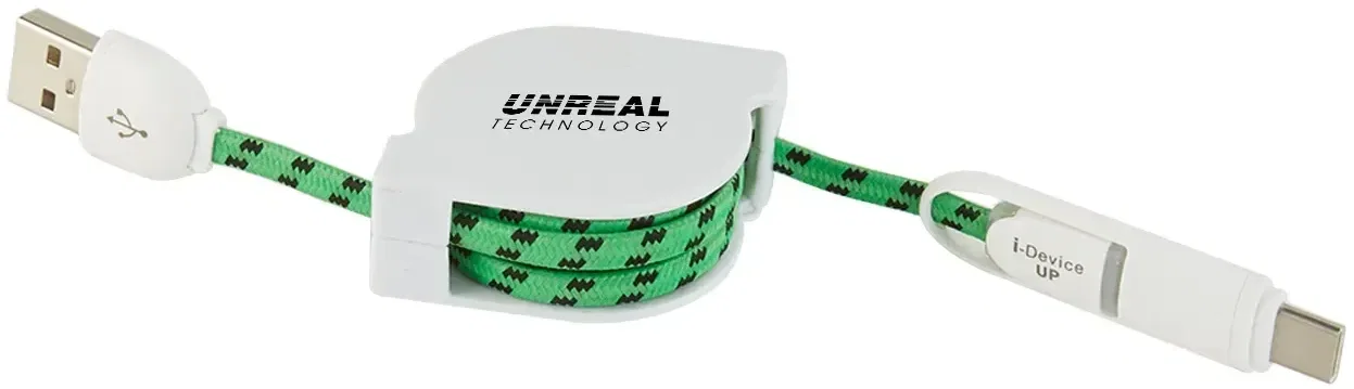 3 in 1 Retractable Fabric Charge-It™ Cable — view 4