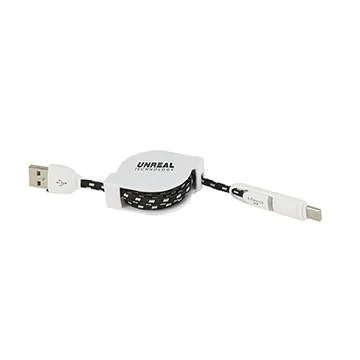 3-in-1 Retractable Fabric Charge-It™ Cable — view 3