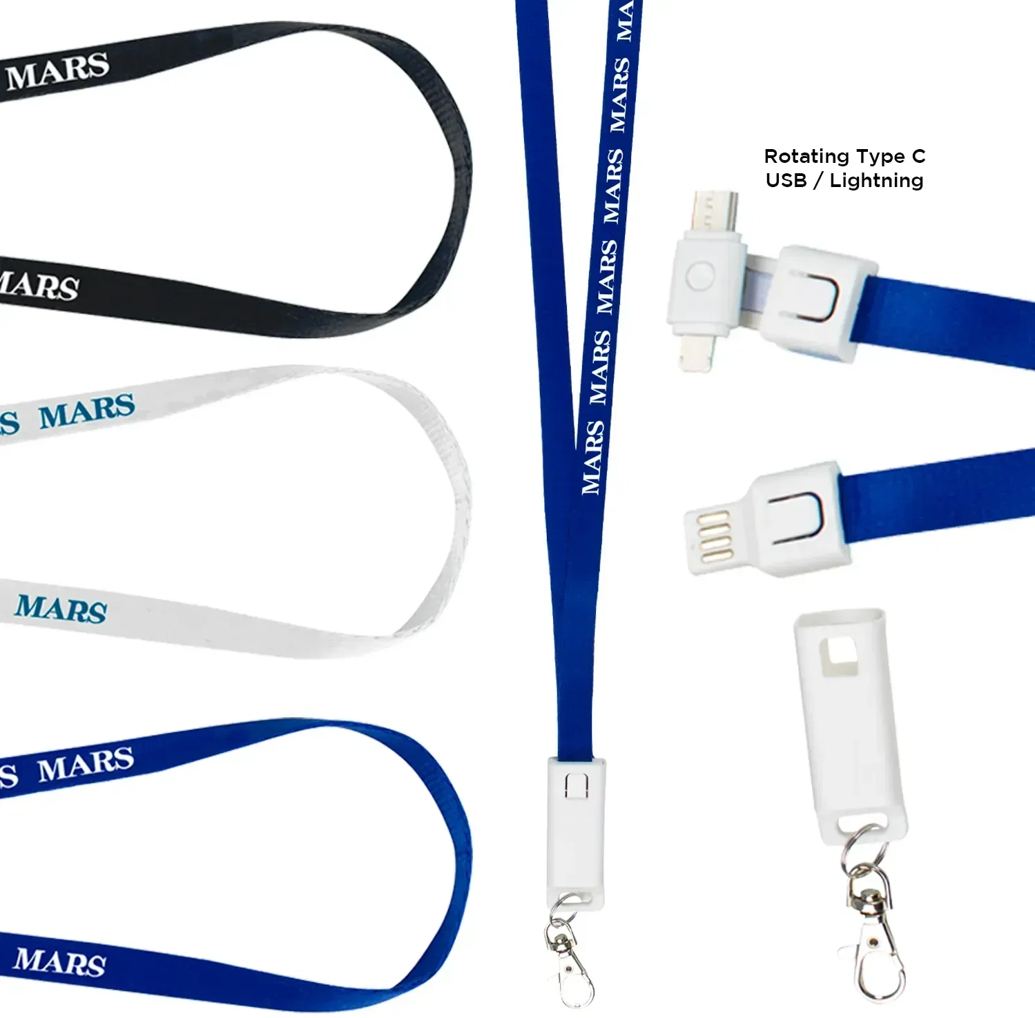 LogoCharge Lanyard - 3-in-1 USB Charging Cable — view 3