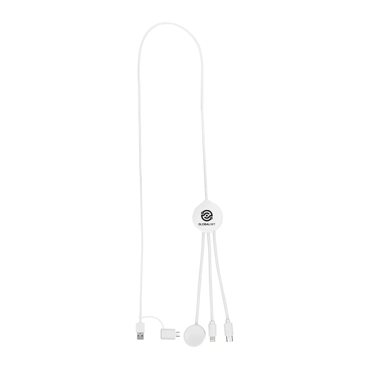 Three foot charging cable with a built-in watch dock