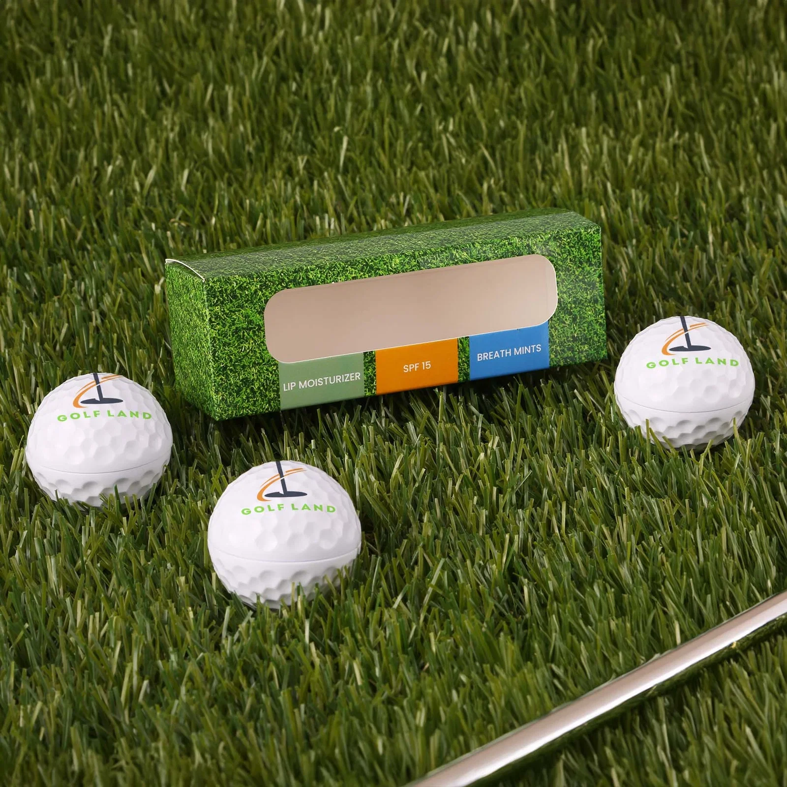 3 Pack Golf Ball Lip Moisturizer, Mints & Sunscreen — view 3