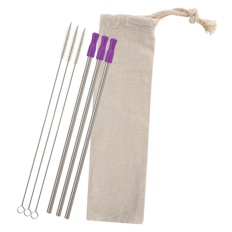 3-Pack Stainless Straw Kit with Cotton Pouch — view 14