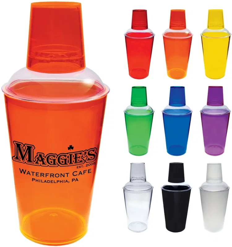 3 Piece Colored Styrene Cocktail Shakers — view 10