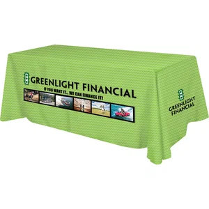 3-Sided Polyester Table Cover, 8 ft Digital Print