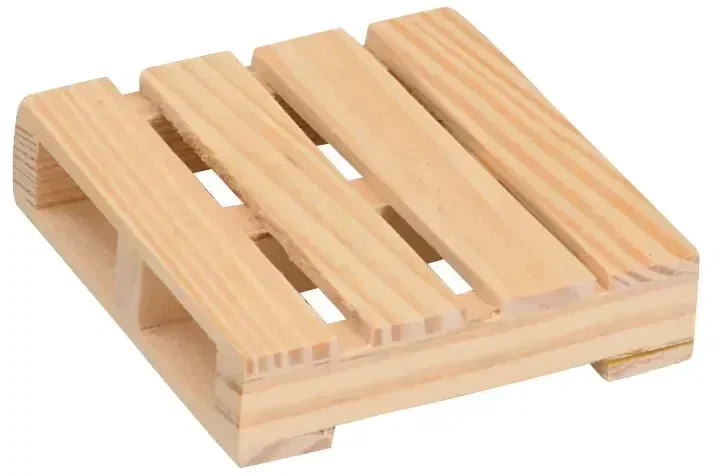 Personalized Mini Pallet Coaster - 3" Square — view 3