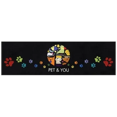 Rectangular indoor floor mat laid flat for entryway use