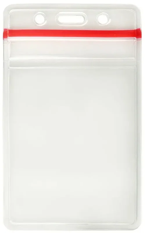 Custom Vertical Resealable Badge Holder - 3" x 4.95" (V) — view 2