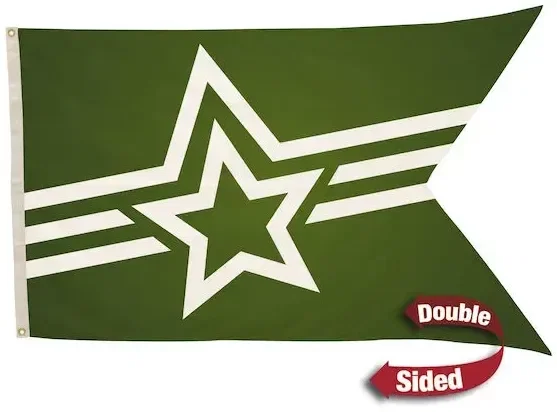 3' x 5' Polyester Guidon Flag Double-Sided