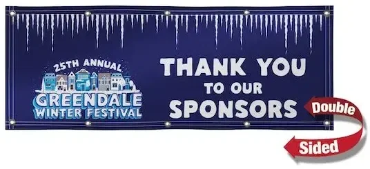 3' x 8' 18 oz. Vinyl Banner Double-Sided
