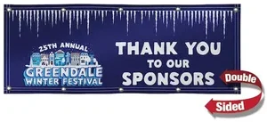 3' x 8' 18 oz. Vinyl Banner Double-Sided