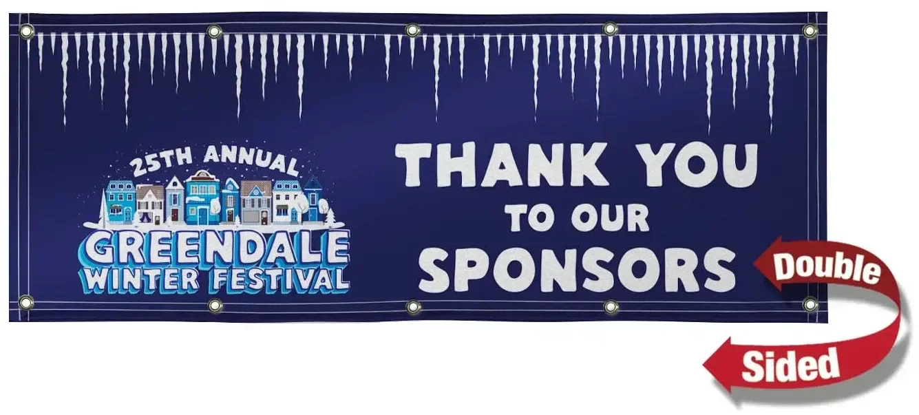 3' x 8' 18 oz. Vinyl Banner Double-Sided — view 2
