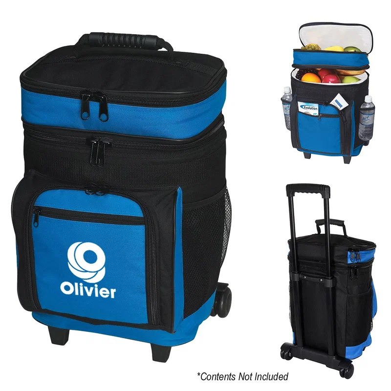 Logo 30 Can Rolling Cooler — view 3