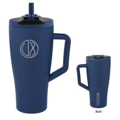 Thirty ounce tumbler standing upright with its flip lid closed