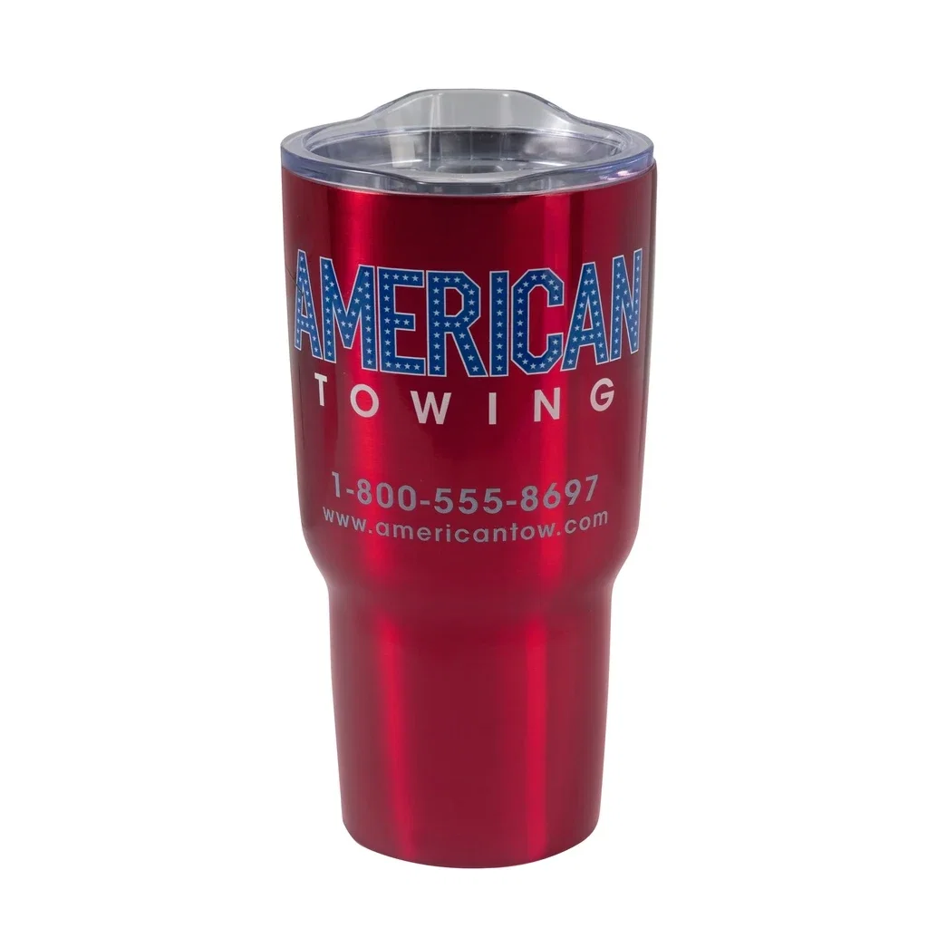 Insulated Vacuum Tumbler - 30 oz — Red — view 6