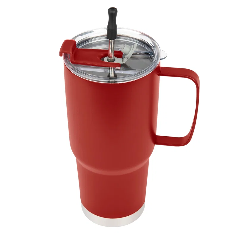 - 30 Oz. Lisbon Stainless Steel Tumbler With Straw — view 15