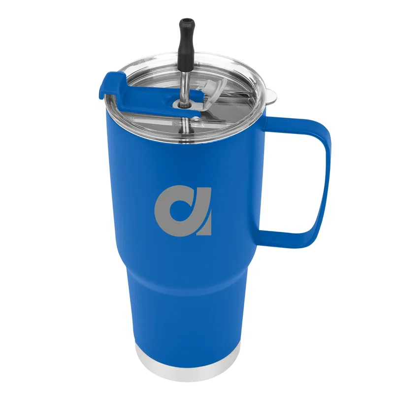 - 30 Oz. Lisbon Stainless Steel Tumbler With Straw — view 17