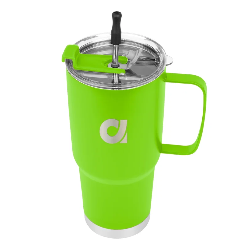 - 30 Oz. Lisbon Stainless Steel Tumbler With Straw — view 20