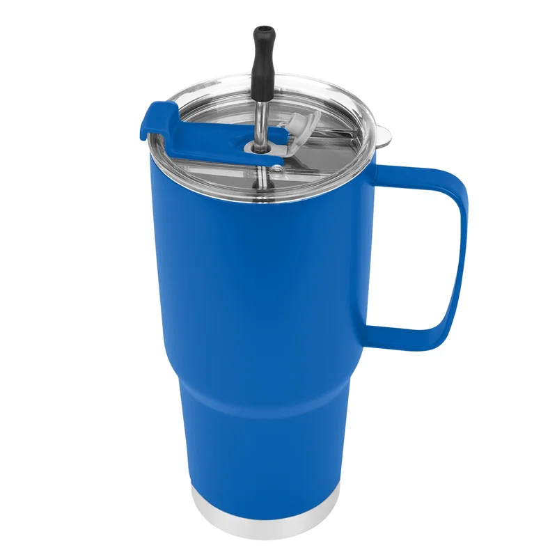 - 30 Oz. Lisbon Stainless Steel Tumbler With Straw — view 21