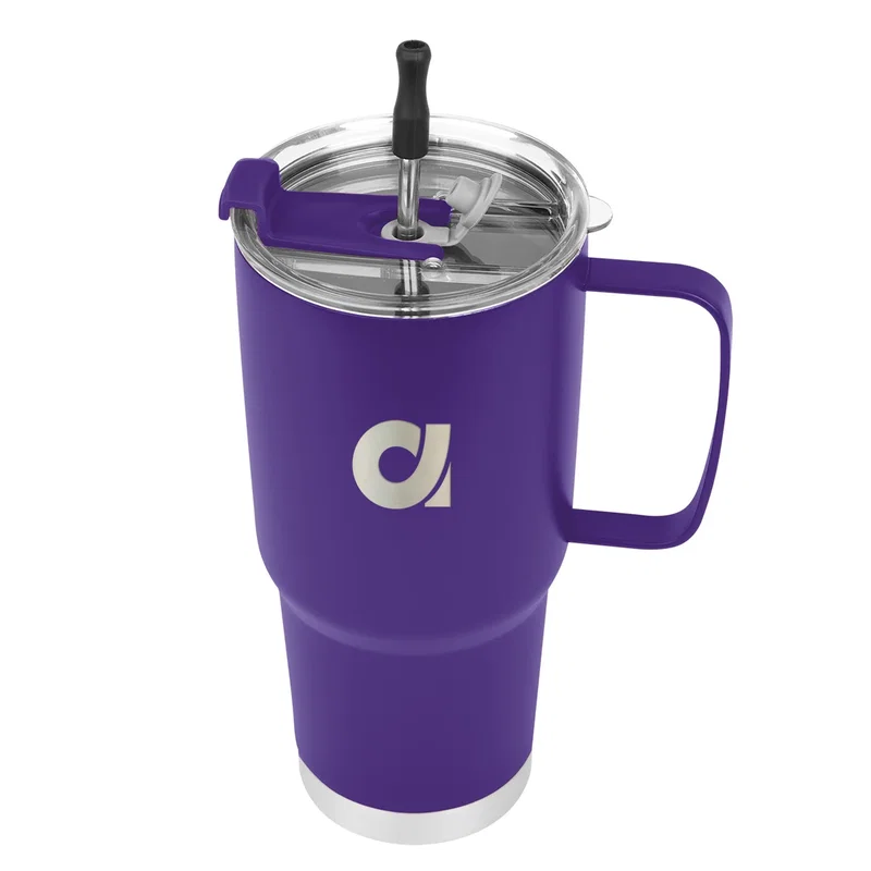 - 30 Oz. Lisbon Stainless Steel Tumbler With Straw — view 23