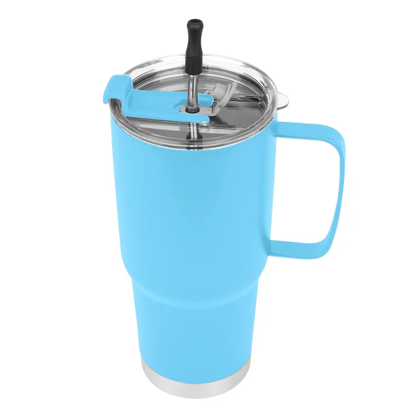 - 30 Oz. Lisbon Stainless Steel Tumbler With Straw — view 24