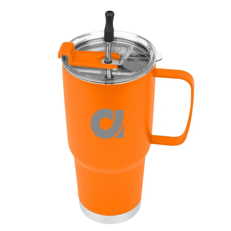 - 30 Oz. Lisbon Stainless Steel Tumbler With Straw — view 26