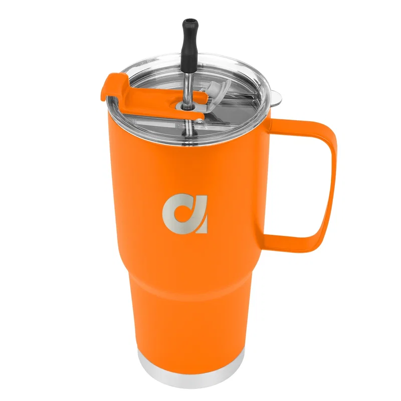 - 30 Oz. Lisbon Stainless Steel Tumbler With Straw — view 27