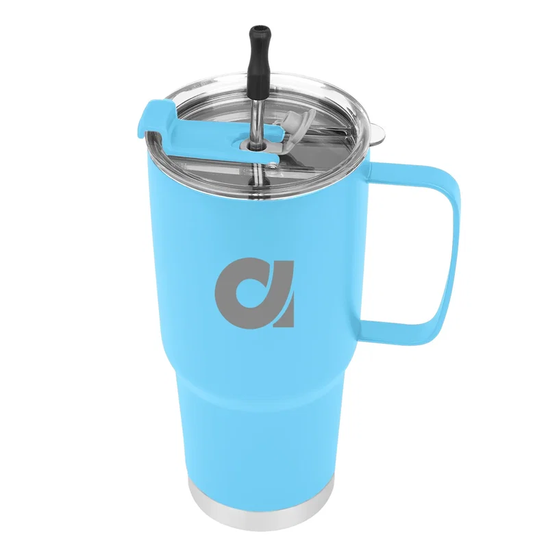 - 30 Oz. Lisbon Stainless Steel Tumbler With Straw — view 28