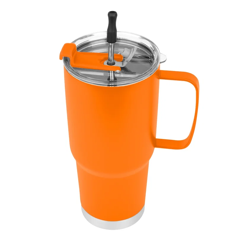 - 30 Oz. Lisbon Stainless Steel Tumbler With Straw — view 29