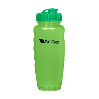 Side profile of the tall see-through container