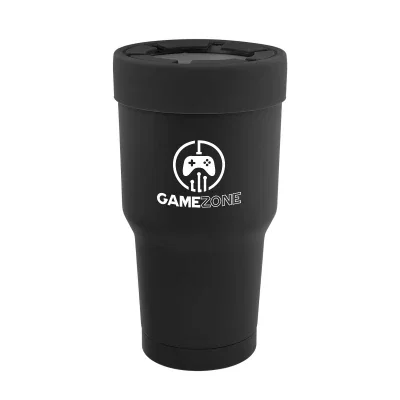 Stainless steel insulator built to hold a 30 ounce cup